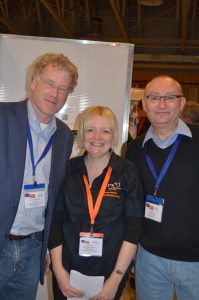 L-R Leonard van den Berg, Pauline Frear and Steve Bell at the 24th International Symposium in Milan 2013