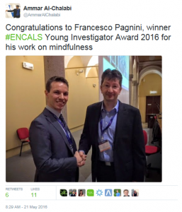 Ammar and Francesco Pagnini ENCALS tweet