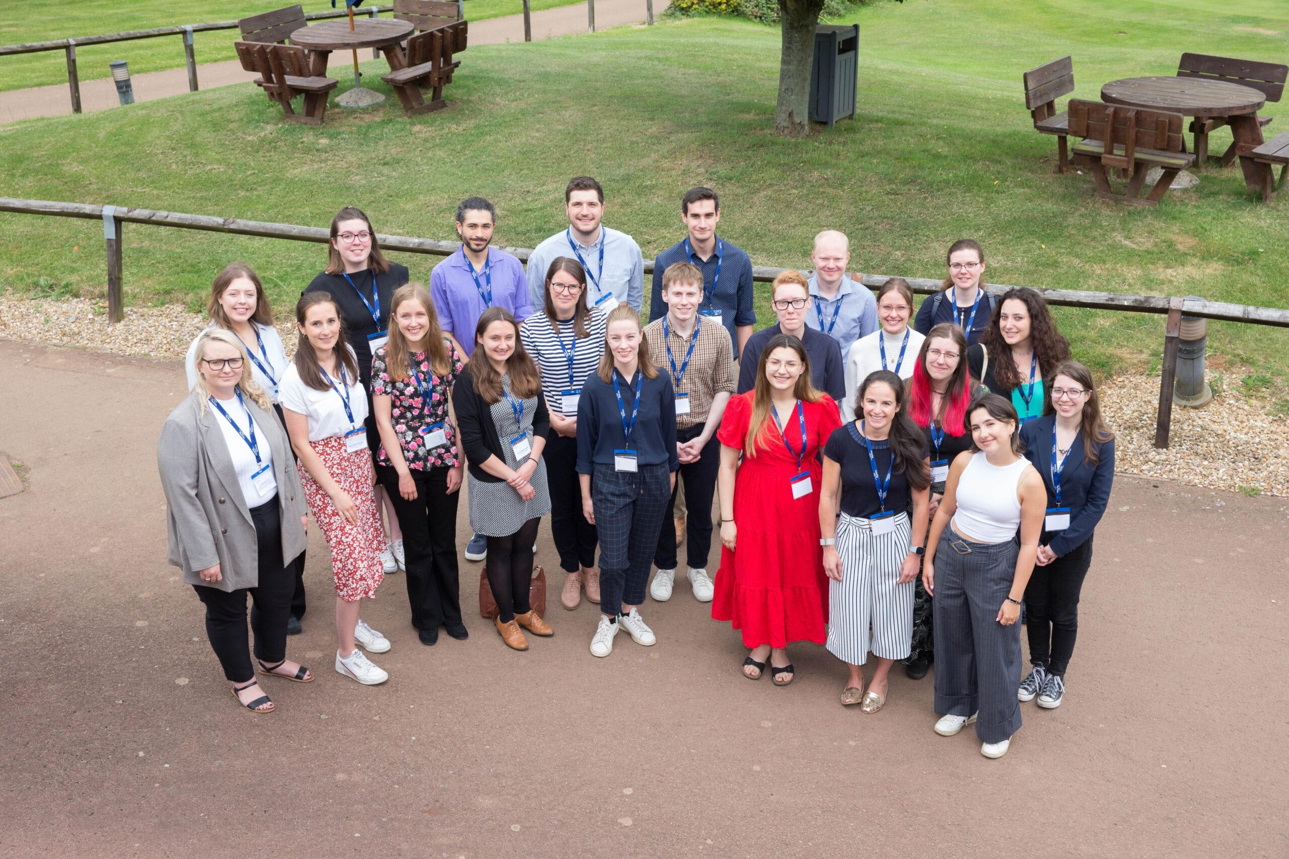 Group of early career MND researchers stood outside