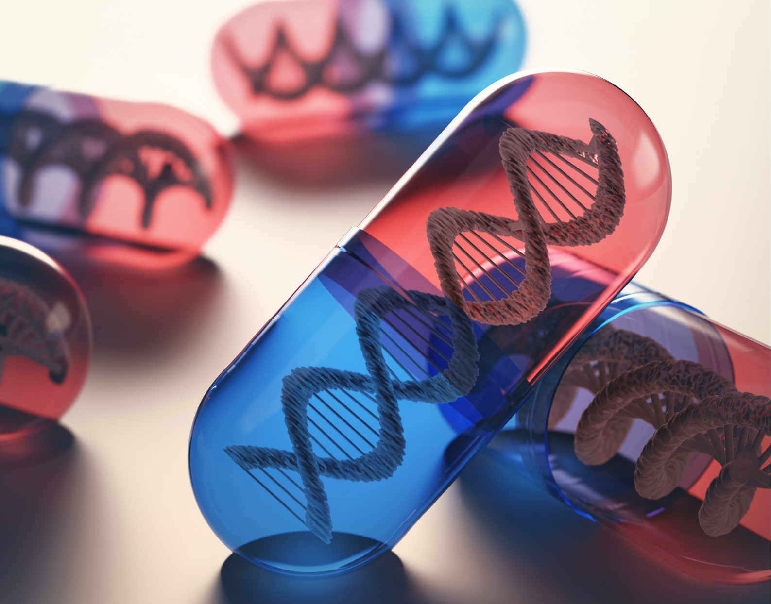 A photo of pills with DNA inside