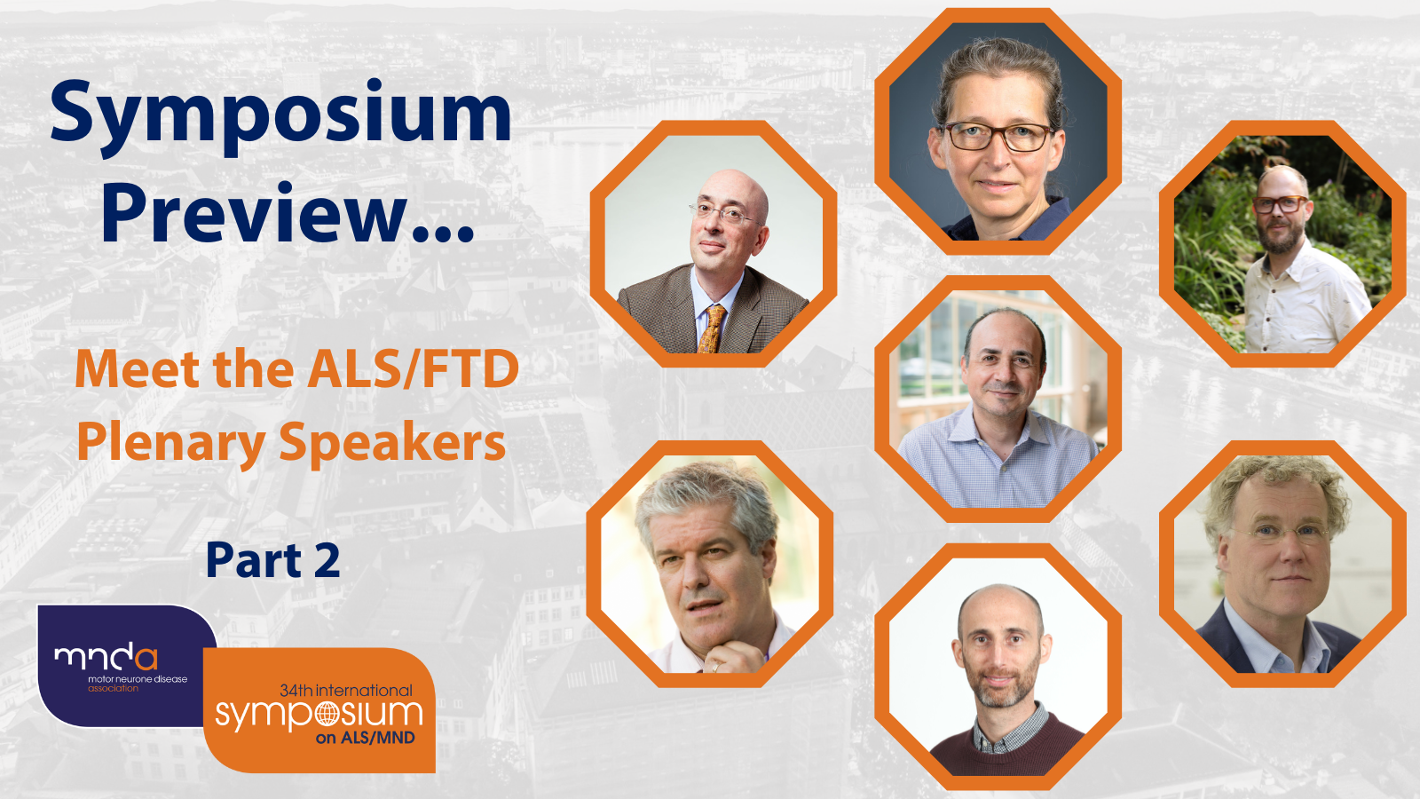 A graphic showing some of the photos of the ALS/FTD Plenary Speakers