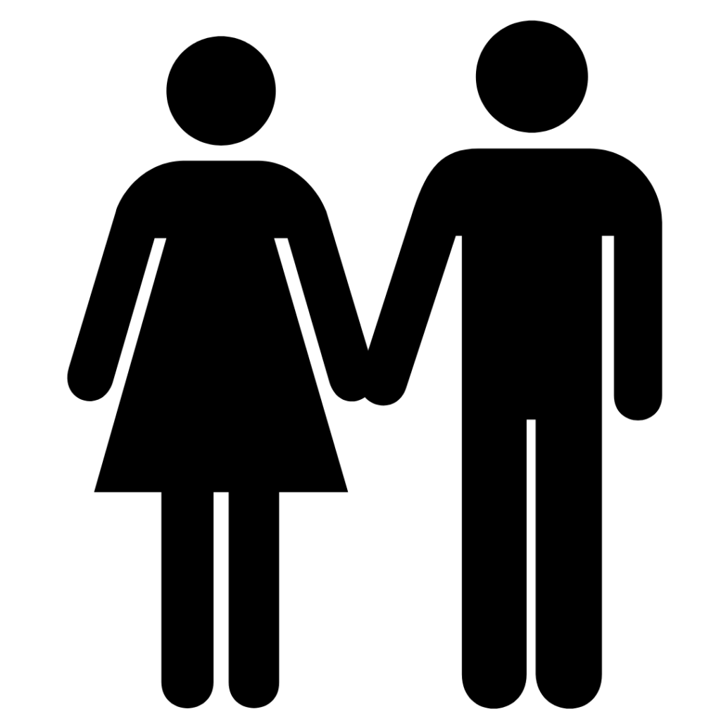 Female and male simple graphic